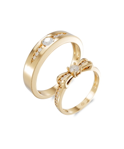 Nhẫn cưới Vàng 14K đá CZ - NC870 Promis Nhẫn cưới Vàng 14K đá CZ
