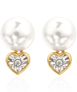 PERLINA Bông tai Vàng 14K Ngọc Trai