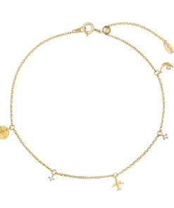 Starlight Lắc chân Vàng 14K đá CZ