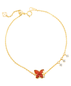 Crystal Haven Lắc Vàng 14K Đá quý mã não