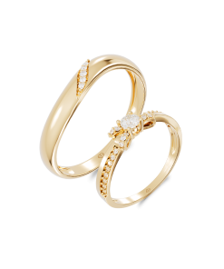 Promis Nhẫn cưới Vàng 14K đá CZ