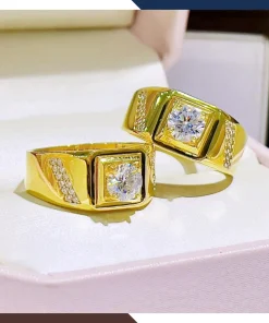 Nhẫn vàng tây nam 10k 1 chỉ đính hột đá trắng đẹp NVNA15