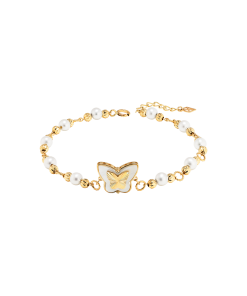 Perlina Lắc tay Vàng 14K Ngọc trai Đá Xà Cừ